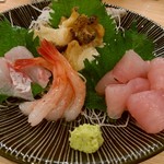 酒迦力 - 【2017.6.17(土)】刺身盛りあわせ1,800円