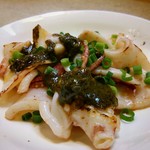 ゆたか - イカのアワビ肝ソースがけ