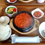 コッテジ - 豆腐チゲランチ（激辛・ご飯大盛り）