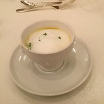 万国津梁館カフェテラス - カボチャのクリームスープ　カプチーノ風