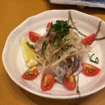 うまい鮨勘 - アジとミョウガのサラダ