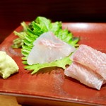 鮨匠 のむら - ［2017/06］酒肴③ いさきの刺身(背と腹)