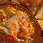 大蒜橄欖油風味蝦仁法式面包套餐