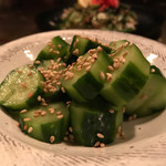 お好み焼き いまり - 胡瓜の胡麻和え