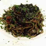 Pasta&Pizzeria Creo - 剣先イカとあさりのイカ墨パスタ(麺はキタッラ)