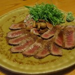 手打蕎麦 とし庵 - 和牛A4サーロインのたたき風 ♪