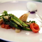 アマルフィ - 夏野菜のグリル　ケッカソース（トマトの冷たいソース）　　レモンのグラニータ添え