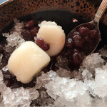 はれひより - 餡子と白玉団子が出てきた。美味しい