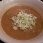らーめん なが田 - 味噌つけ麺：スープ