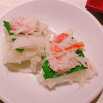 かにの田なか屋 - コース料理：蟹の押し寿司