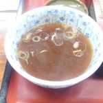 Tochigiya - 蕎麦湯・ネギを浮かべて