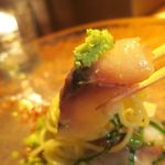 Ristorante Pinocchio - 賀茂茄子と活鯵のマリネ　冷製フェデリーニ
      