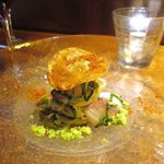 Ristorante Pinocchio - 賀茂茄子と活鯵のマリネ　冷製フェデリーニ
                                