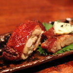 にしぶち飯店 - チャーシュー、鶏肉の照り焼き、ブルーチーズと