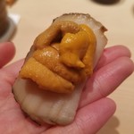 鮨 一幸 - 福井 献上ウニ（赤ウニ）+ 黒アワビ