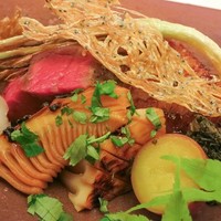 銀座 奥田 - マナガツオの味噌幽庵，土佐の赤牛，筍の子
