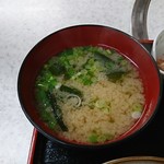 ひばり食堂 - ミックスB定食：味噌汁