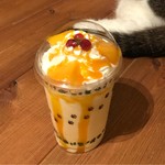 Cat Cafe てまりのおうち - 濃厚マンゴーみるく&くま吉の尻尾