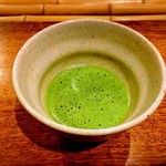 囲炉裏料理わ - 食後のお抹茶( ^ω^ )