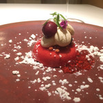 レストランエール - チェリー ルバーブ カンパリ ヨーグルトかかりました