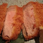 かつ吉 野庵 - 特吟上ロースかつ断面（フラッシュ無し）