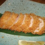 かつ吉 野庵 - 特吟上ひれかつ断面（フラッシュ有り）