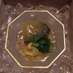 松川 - 鮑の柔らか煮、雲丹、鼈のジュレ掛け