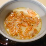 鮨 はしもと - 桜エビと百合根の茶碗蒸し