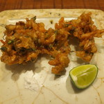 傳 - 先付：桜海老 ニセアカシア かき揚げ