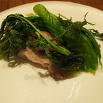 傳 - 焼物：金華豚 うるい もみじがさ2