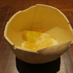 傳 - デザート：桃 ミルク・ムース アマレット・ゼリー