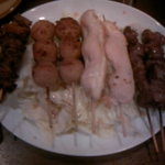 炉ばた肥後ちゃぼ - 串焼き（鶏皮・つくね・ささみ・鶏身）