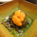 禅紫 - 雲丹と茄子そうめん