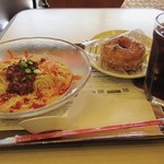 Misuta Donatsu - 四川担々涼風麺 ドーナツセット、アイスコーヒー