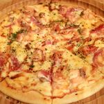 サーモンバル パーシャ - 20170621サーモン・エビマヨベーコンのピザ