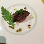 マッシュルーム - 牛タンのポシェ カンゾウタケ添え