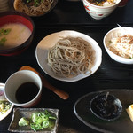 蕎麦の実 よしむら - ヘルシーセット ￥1100(税抜¥1019)