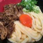 極楽うどん Ah-麺 - 肉釜玉うどん