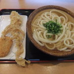 讃岐うどん 條辺 - かけ２玉＋げそ天・コロッケ 2010/12