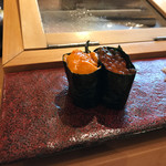 すし 堺 - ランチ特選にぎり（雲丹・いくら）