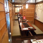 錦わらい - 掘りごたつ座敷。36名様までのご宴会にもご利用いただけます。