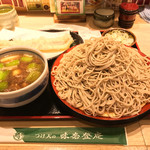 味奈登庵 - 牛せいろそば大盛り＋穴子天ぷら！