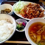 早磯 - 庄内豚の焼肉定食900円