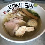 鶏 soba KAMOSHI - 【2017年05月】鶏soba潮＠750円、提供時。