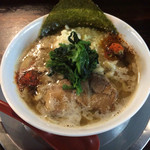 ラーメン ヤスオ - ラうどん（太麺） 130グラム ニンニクショウガ 700円