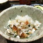 竹ざき - 10】鯛と大葉と梅干しのご飯