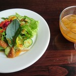 calm - セットのサラダ＆スープ