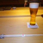 鮨 さかい - 先ずは生ビール