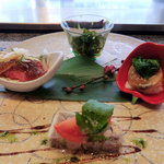 佐賀牛 季楽 銀座  - 前菜4種-佐賀県産