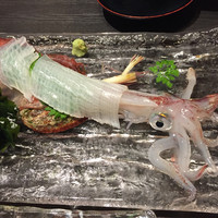鮨隆 - イカの活き造り この日最後の一匹